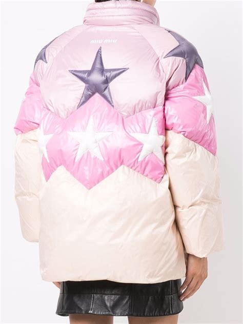 Miu Miu Star Motif Puffer Jacket 